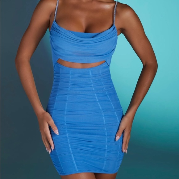 maxi cocktail dresses BACKLESS SPLIT DRESS – Bella Chica print_Plain Black Satin Two-Pieces Prom Color:Black w/ Chrome